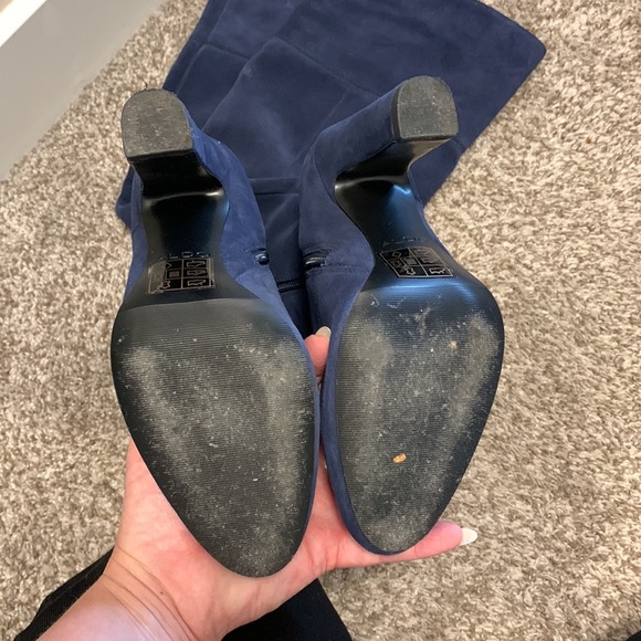 Blue suede boots! Over the knee - Picture 5 of 9